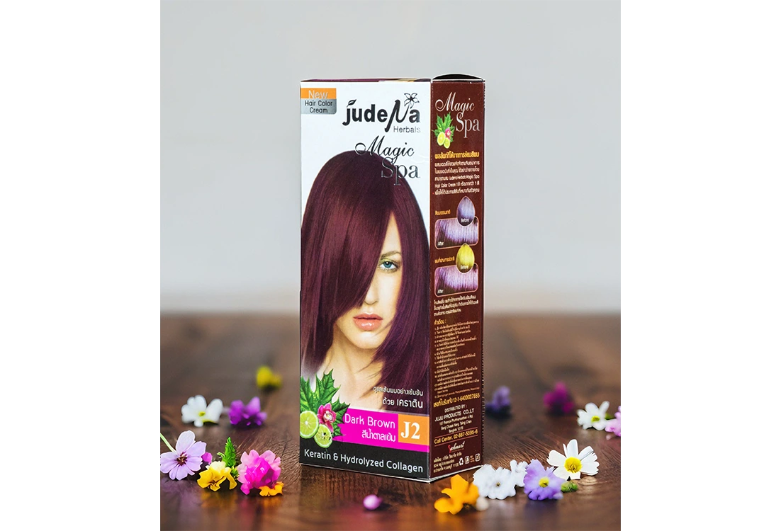 ครีมย้อมสีผมสีน้ำตาลเข้ม