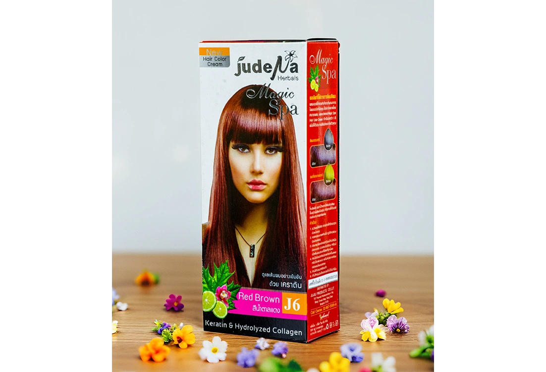 ครีมย้อมสีผมสีน้ำตาลแดง