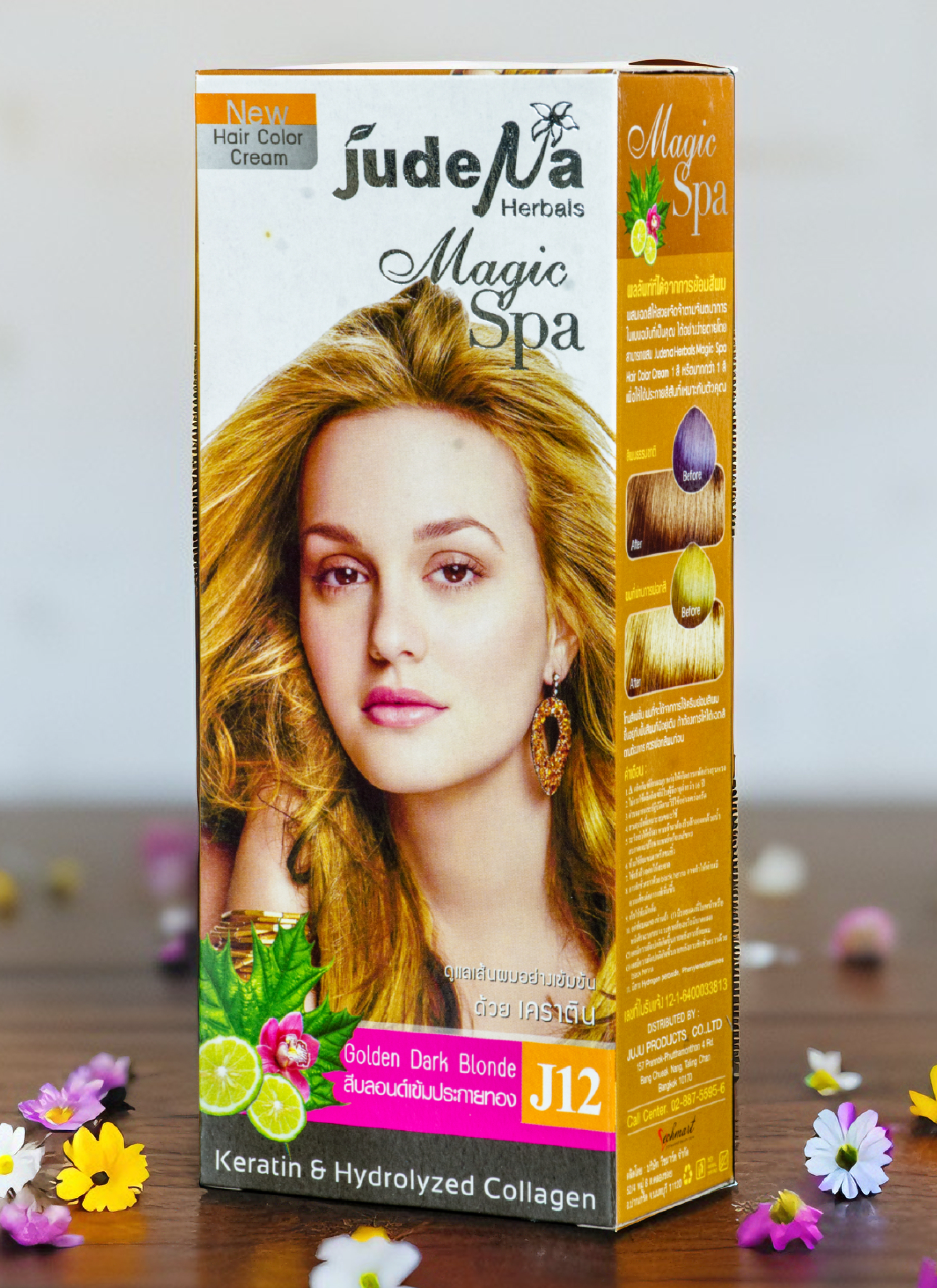 ครีมย้อมสีผมสีบลอนด์เข้มประกายทอง J12 จูดีน่า