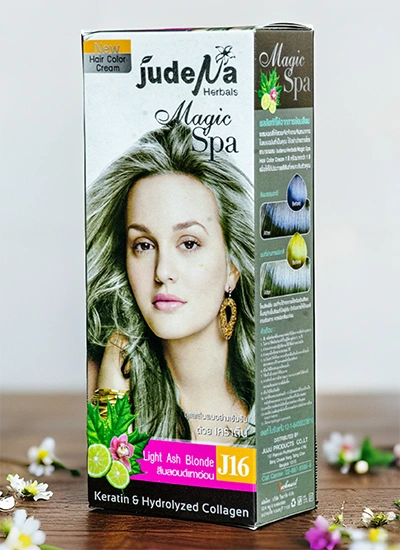 ครีมย้อมสีผมสีบลอนด์เทาอ่อน J16 จูดีน่า