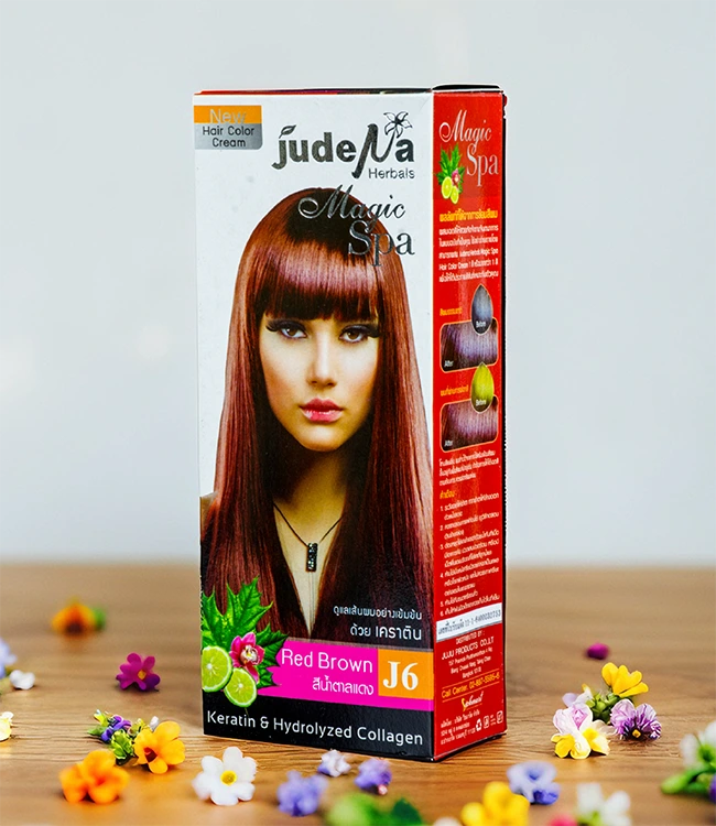 ครีมย้อมสีผมสีน้ำตาลแดง