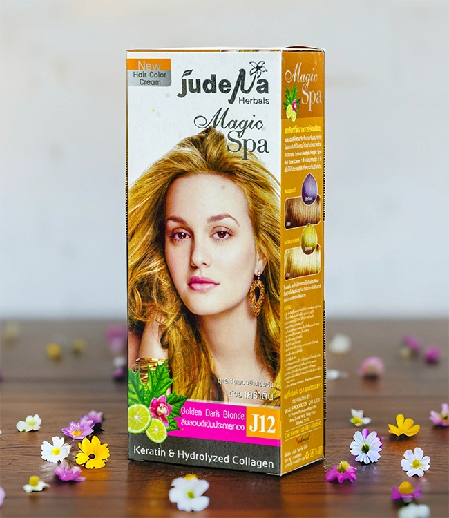 ครีมย้อมสีผมสีบลอนด์เข้มประกายทอง